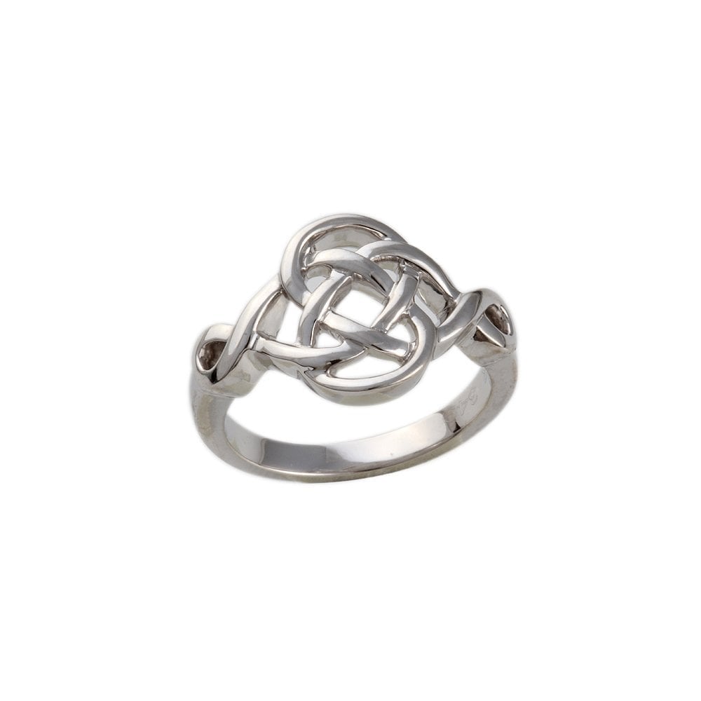 9ct White Gold Celtic Swirl Ring