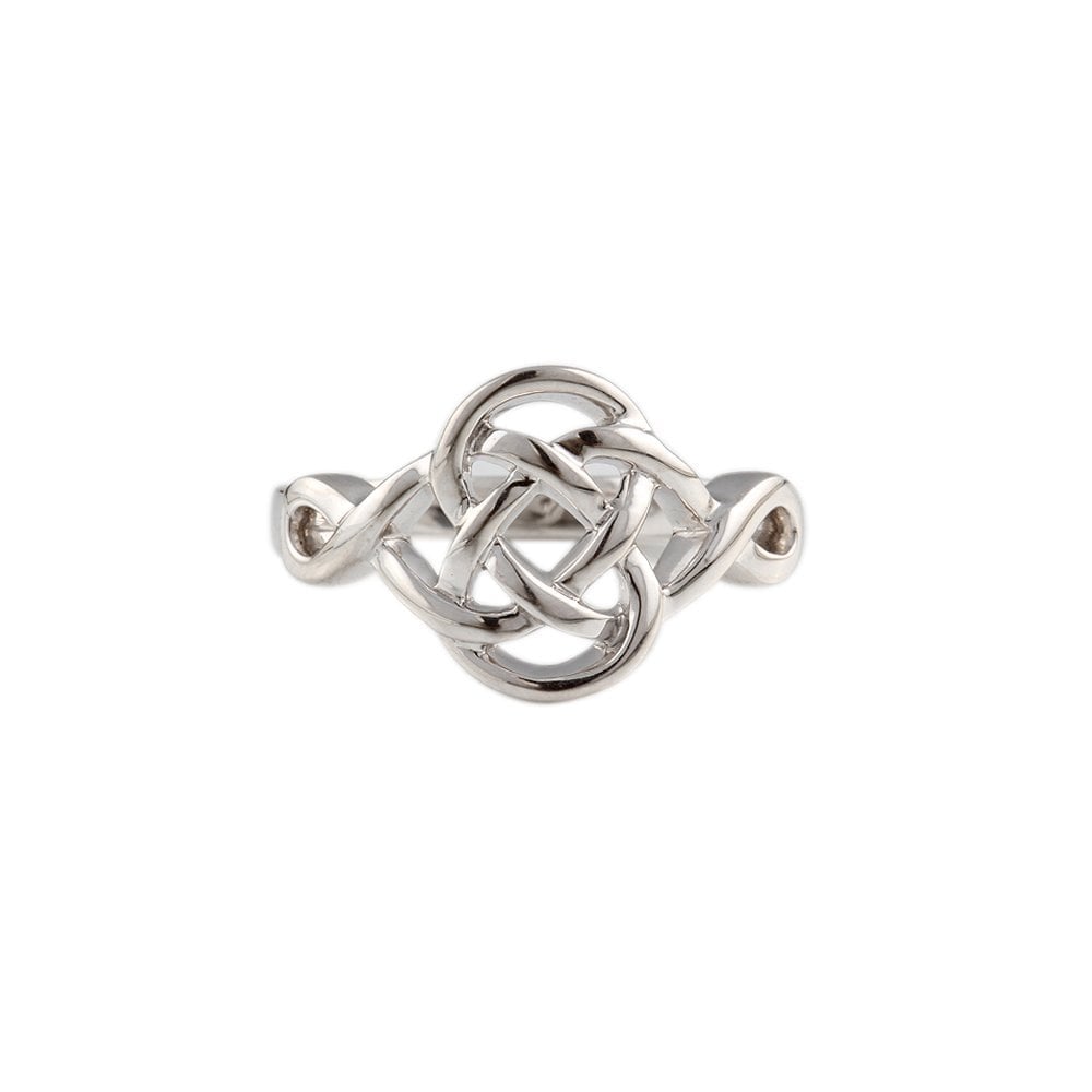 9ct White Gold Celtic Swirl Ring