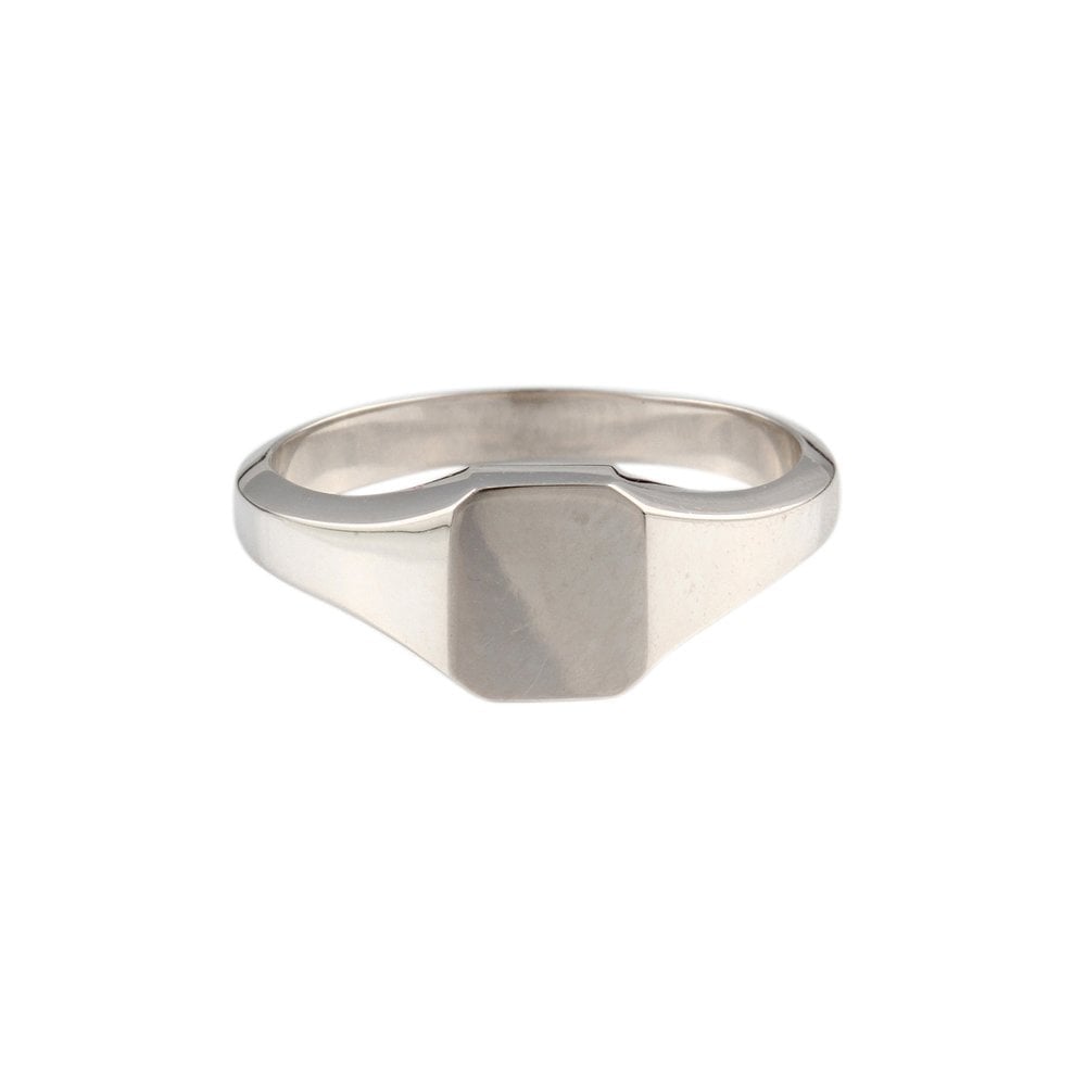 White Gold Signet Ring