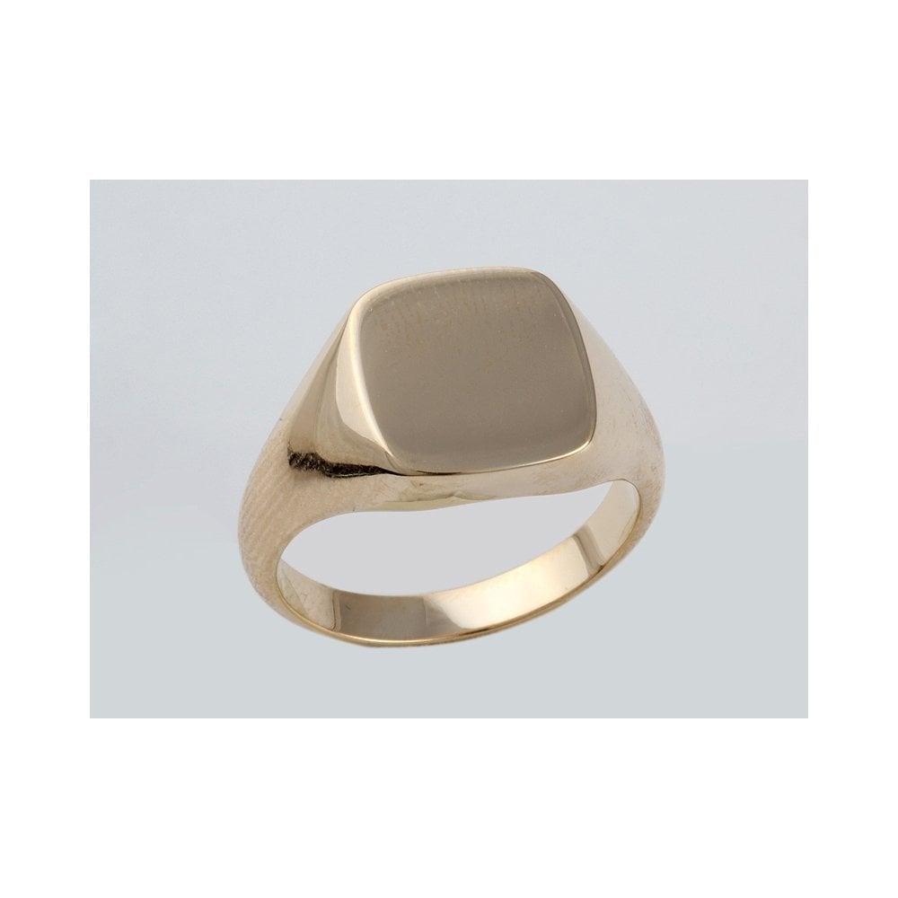 9ct Yellow Gold Cushion Shape Signet Ring