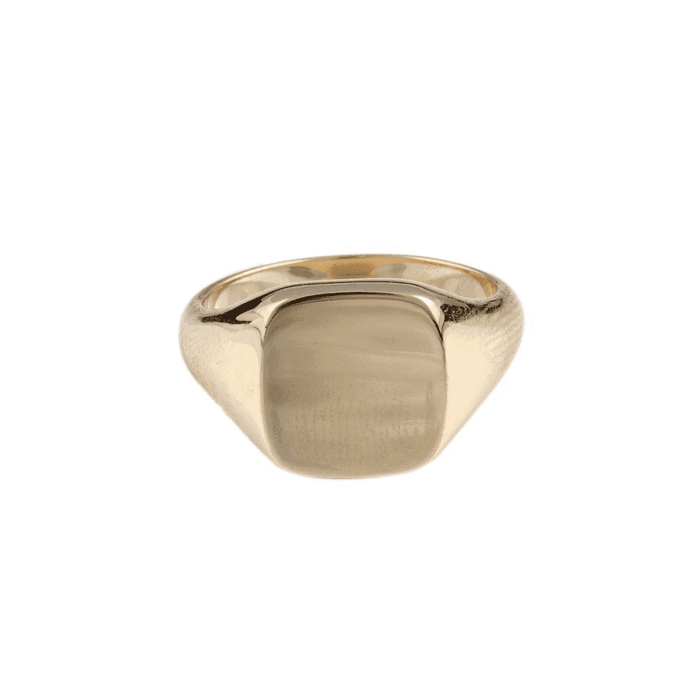 9ct Yellow Gold Cushion Shape Signet Ring