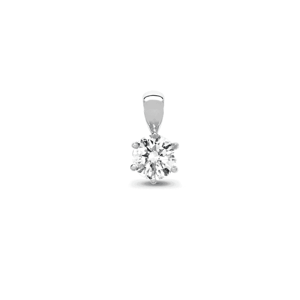 18ct White 20pt 6 Claw Diamond Solitaire Pendant