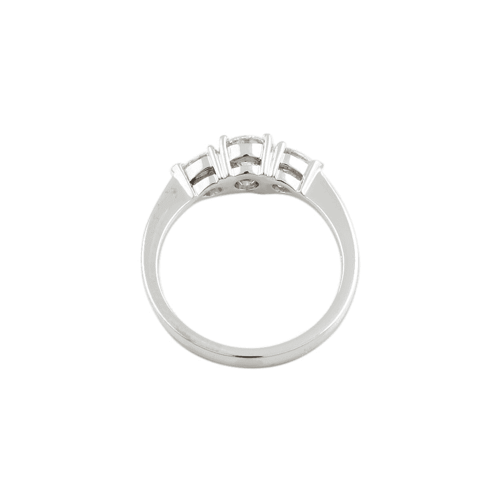 Platinum Diamond Three Stone Ring  0.80ct