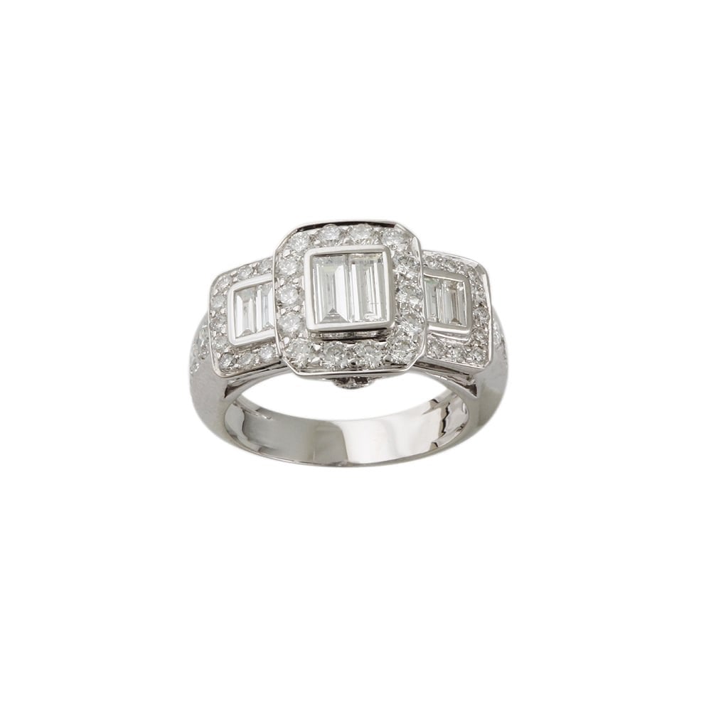 9ct White Gold Diamond Dress Ring 2.14ct