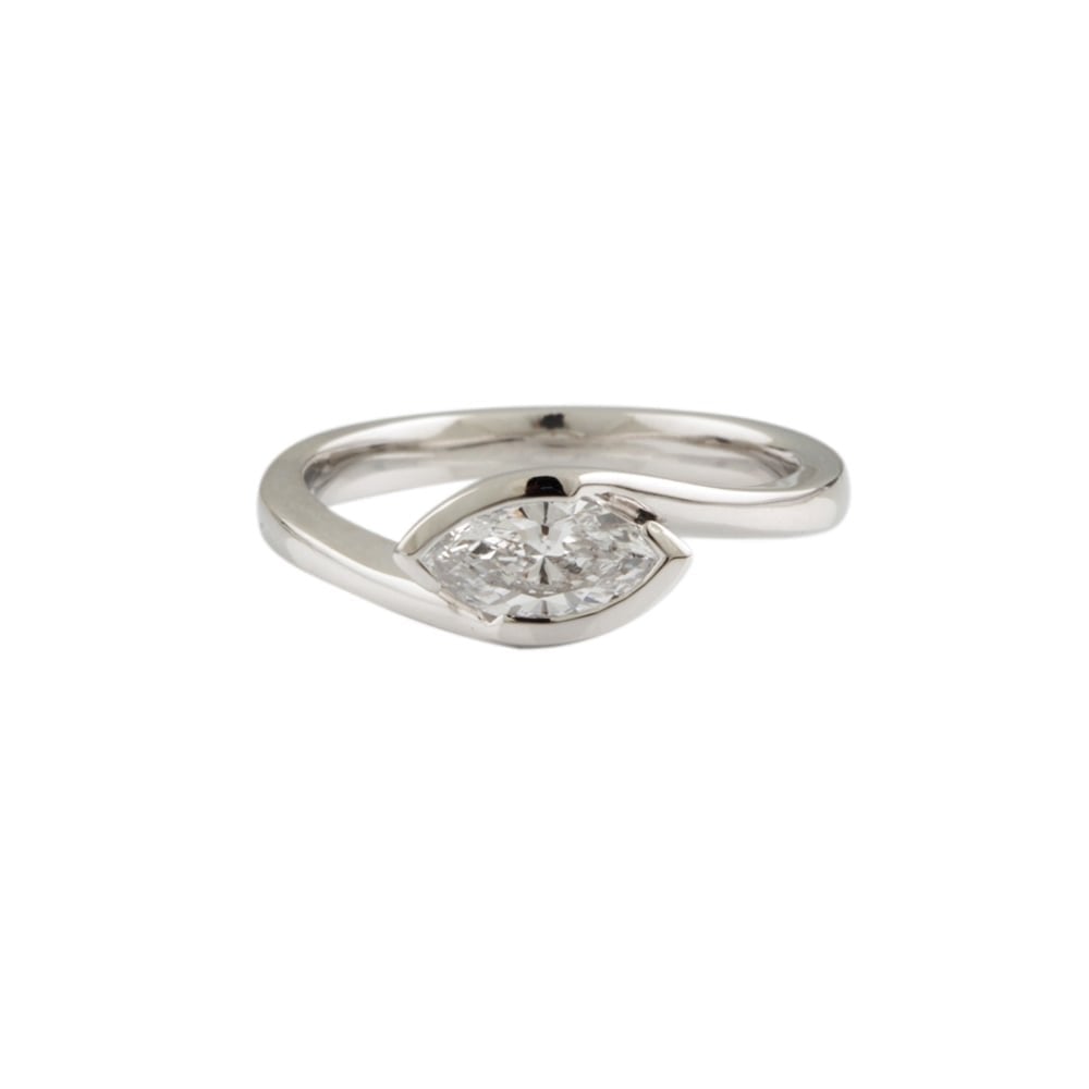 9ct white gold diamond solitaire ring 0.70ct