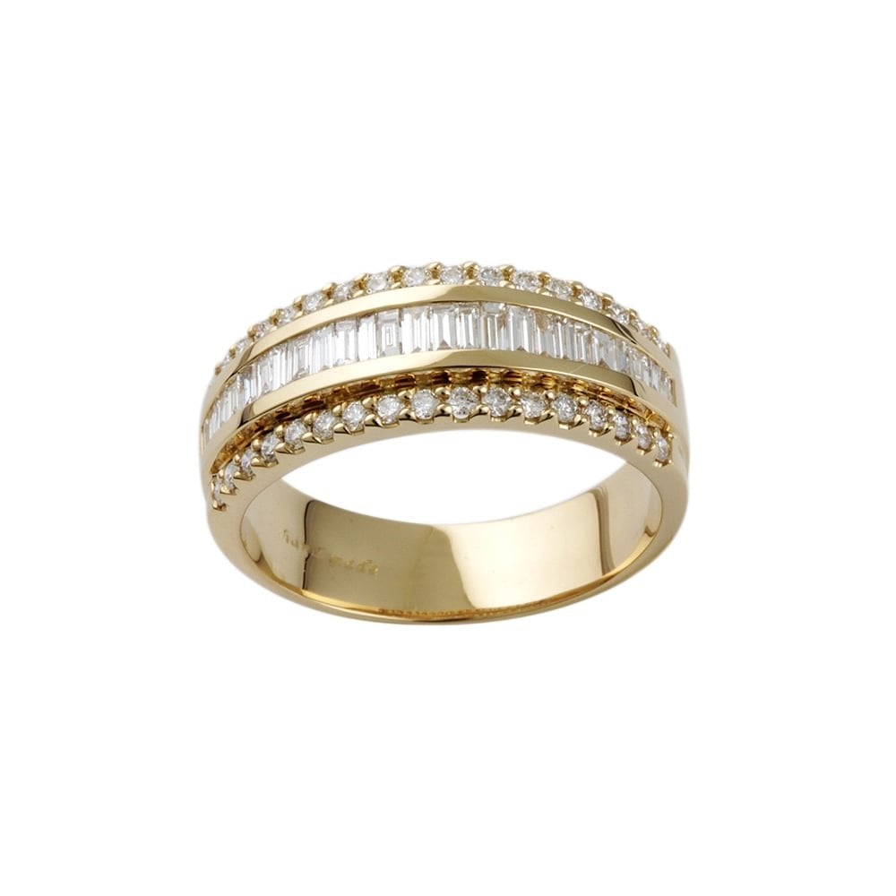 9ct yellow gold diamond dress ring