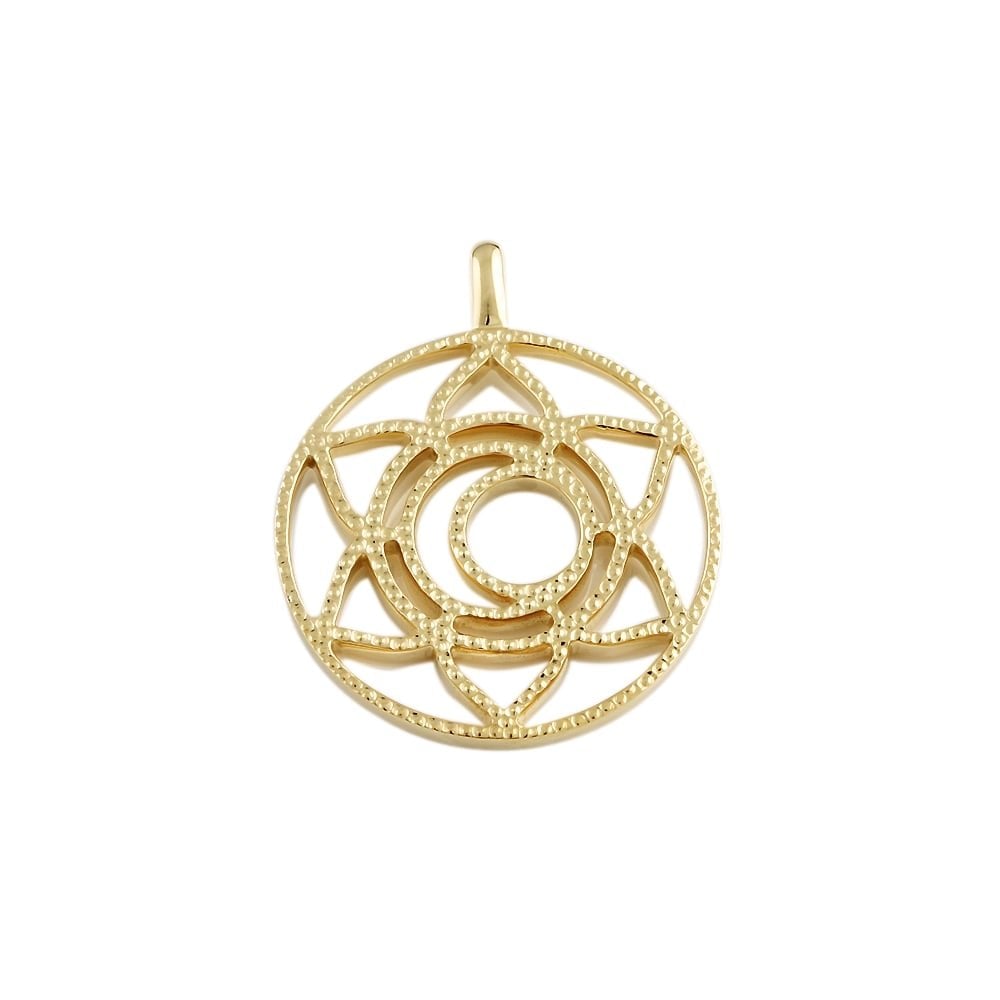 9ct yellow gold fancy pendant