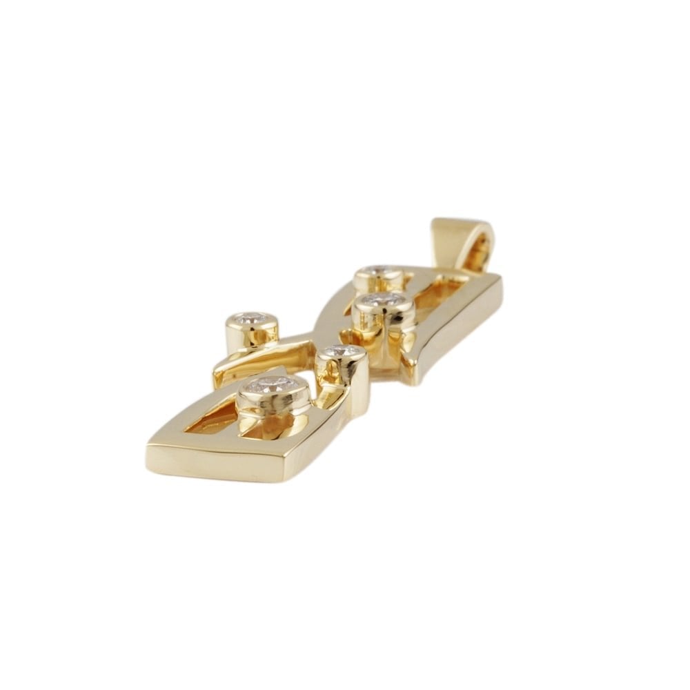 9ct Yellow Gold 0.33ct Diamond Pendant