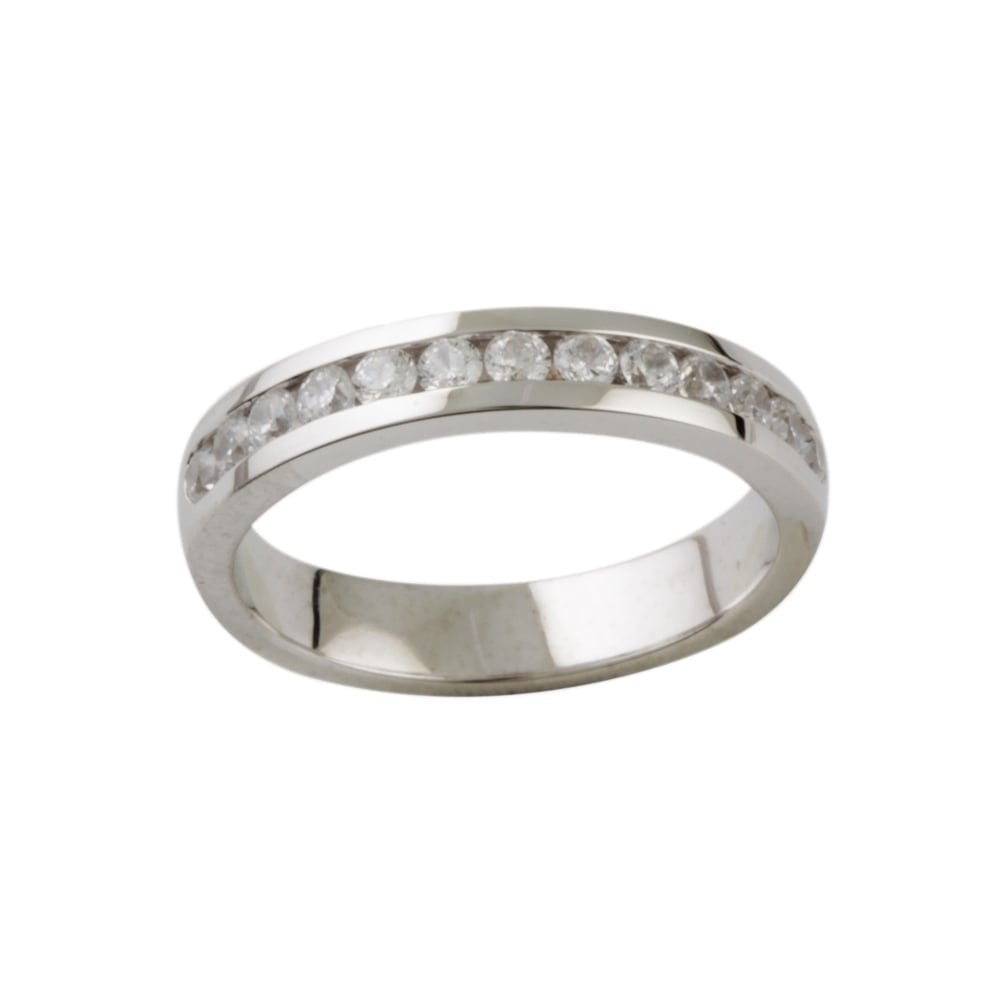 9ct White Gold Diamond set Half Eternity Ring 0.40ct