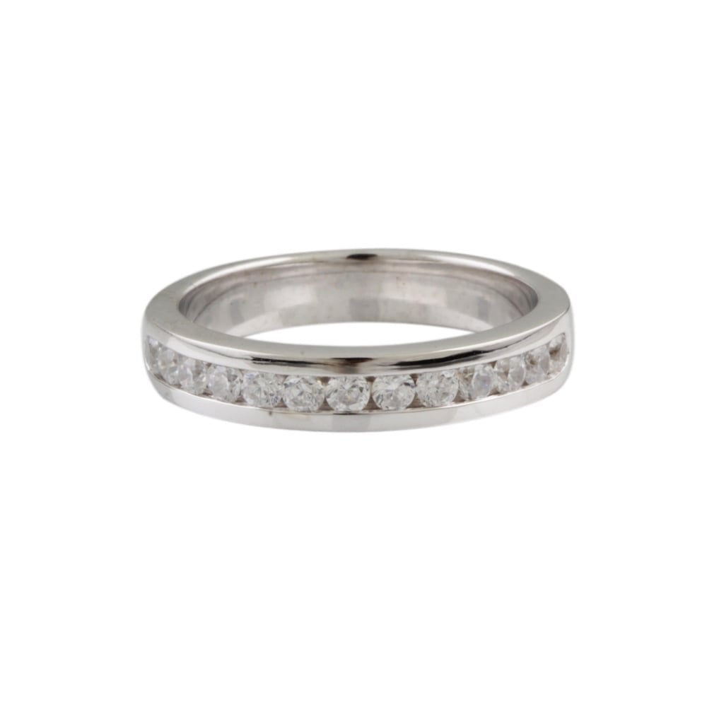9ct White Gold Diamond set Half Eternity Ring 0.40ct