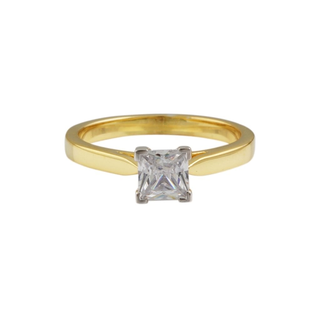 9ct yellow gold diamond solitaire ring 0.33ct
