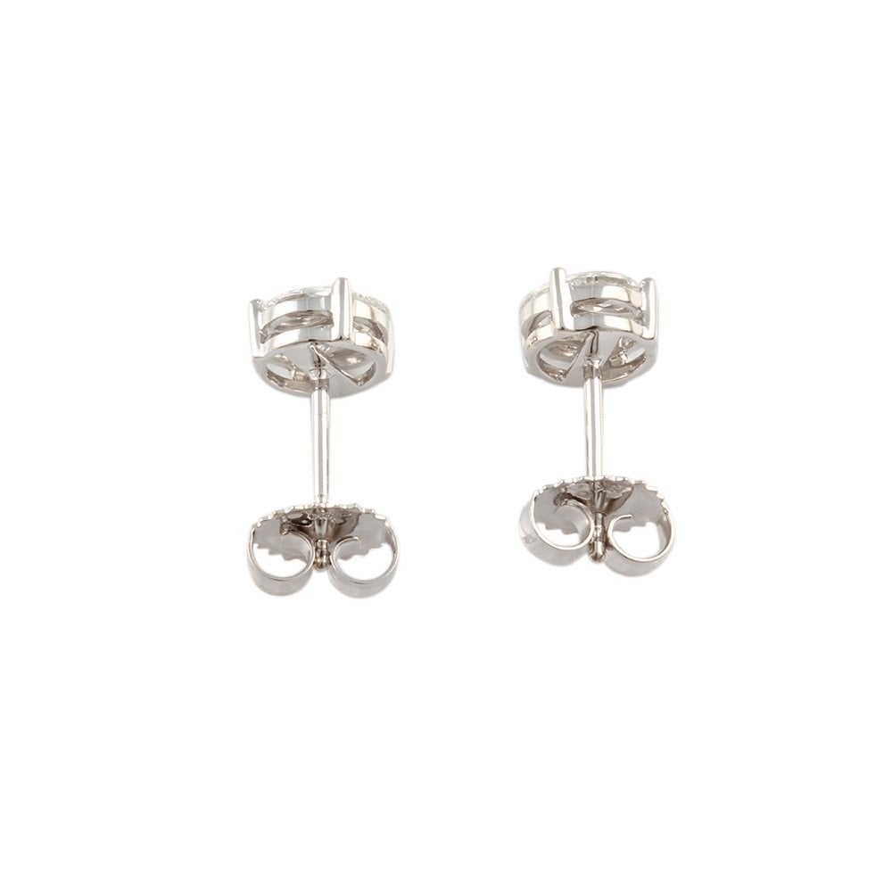 White Gold 0.65ct Round Brilliant and Marquise Diamonds Illusion Set Earrings