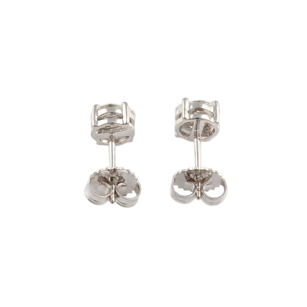 White Gold 0.51ct Round Brilliant and Marquise Diamonds Illusion Set Earrings