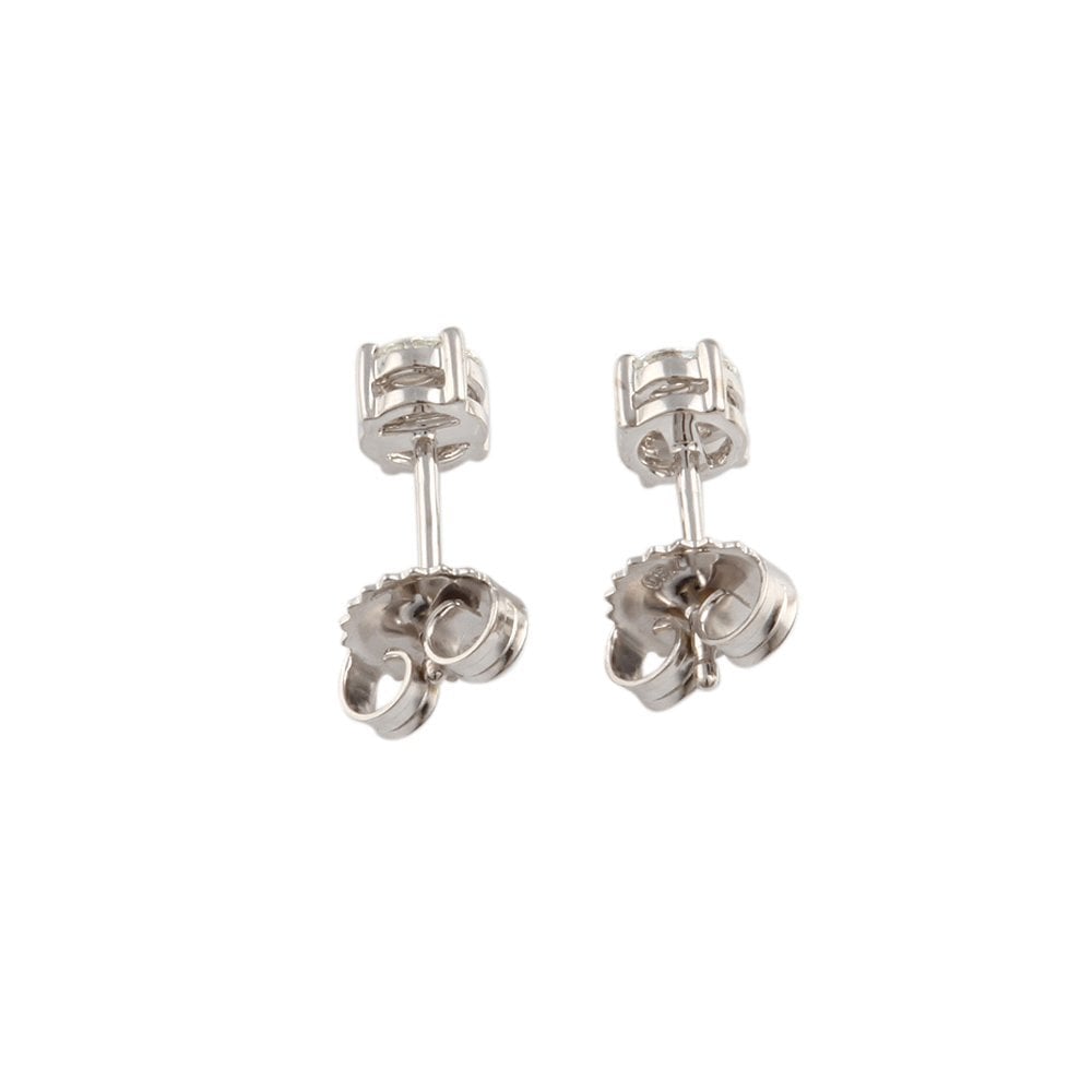 White Gold 0.31ct Round Brilliant and Marquise Diamonds Illusion Set Earrings