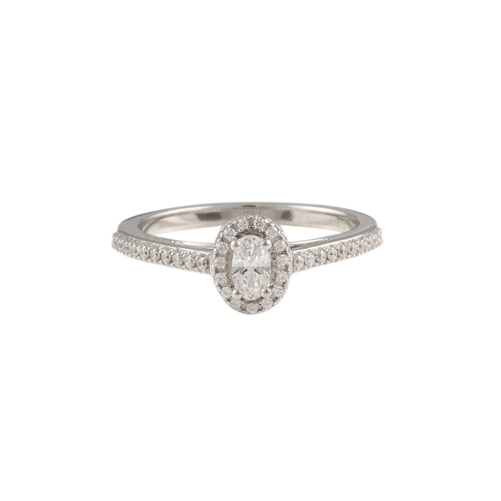 9ct white gold diamond cluster ring 0.45ct
