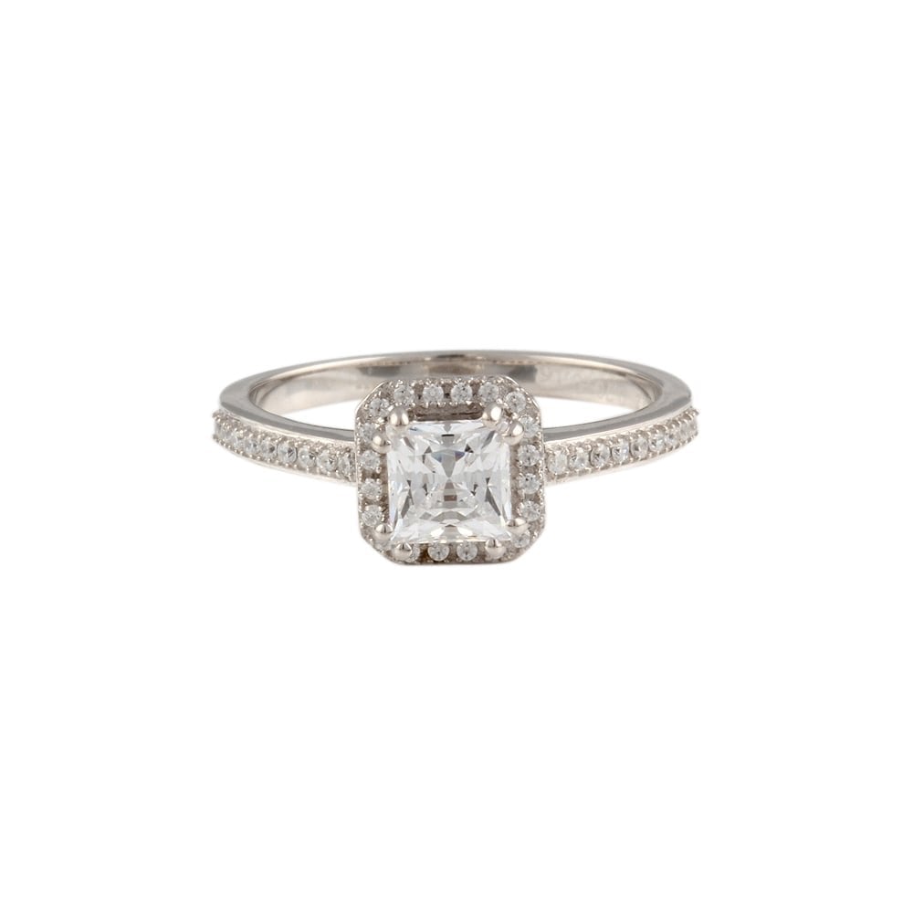 9ct White Gold Diamond Cluster Ring 0.85CT