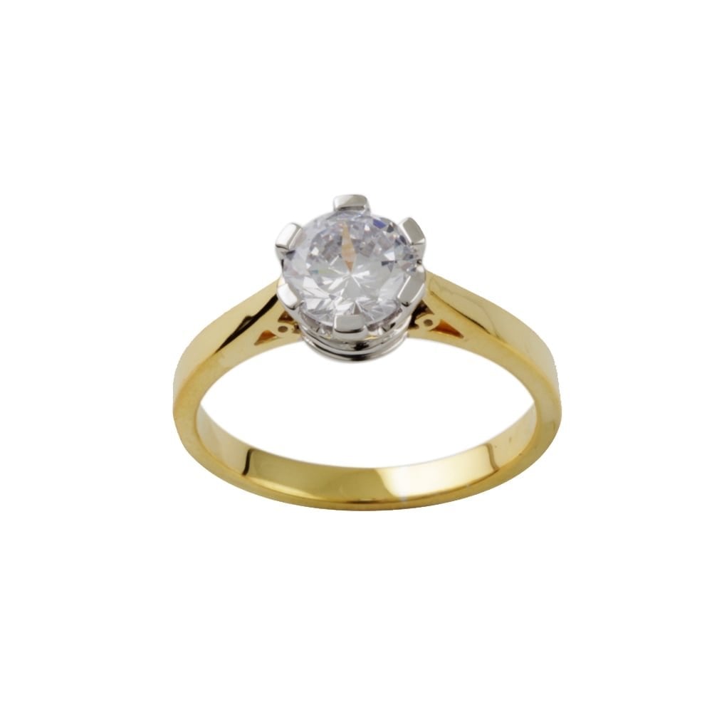 9ct yellow gold diamond solitaire ring 0.33ct