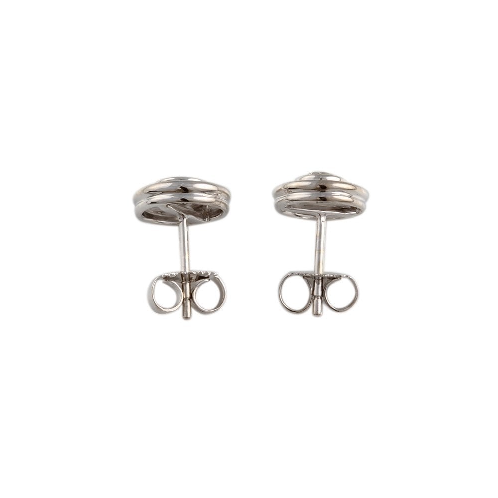 9ct White Gold 0.42ct Round Brilliant Cut Diamond Solitaire Earrings