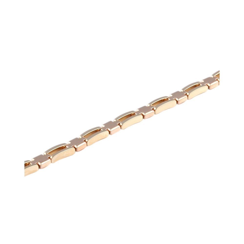 Yellow and Rose Gold Multi Link Fancy Unisex Bracelet