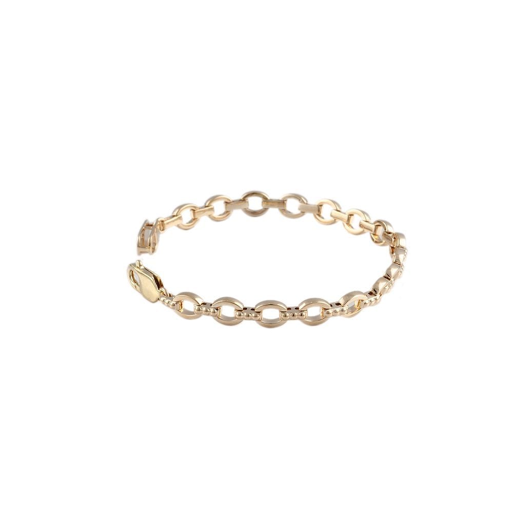 Yellow Gold Multi Link Fancy Unisex Bracelet