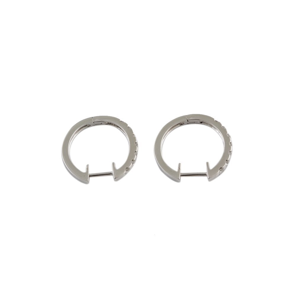White Gold 0.43ct Round Brilliant Cut Hoop Earrings