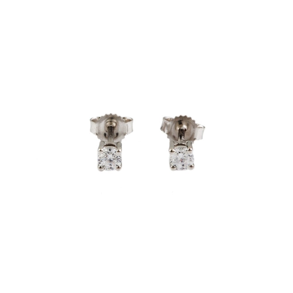 White Gold 0.50ct Round Brilliant Cut Diamond Solitaire Earrings