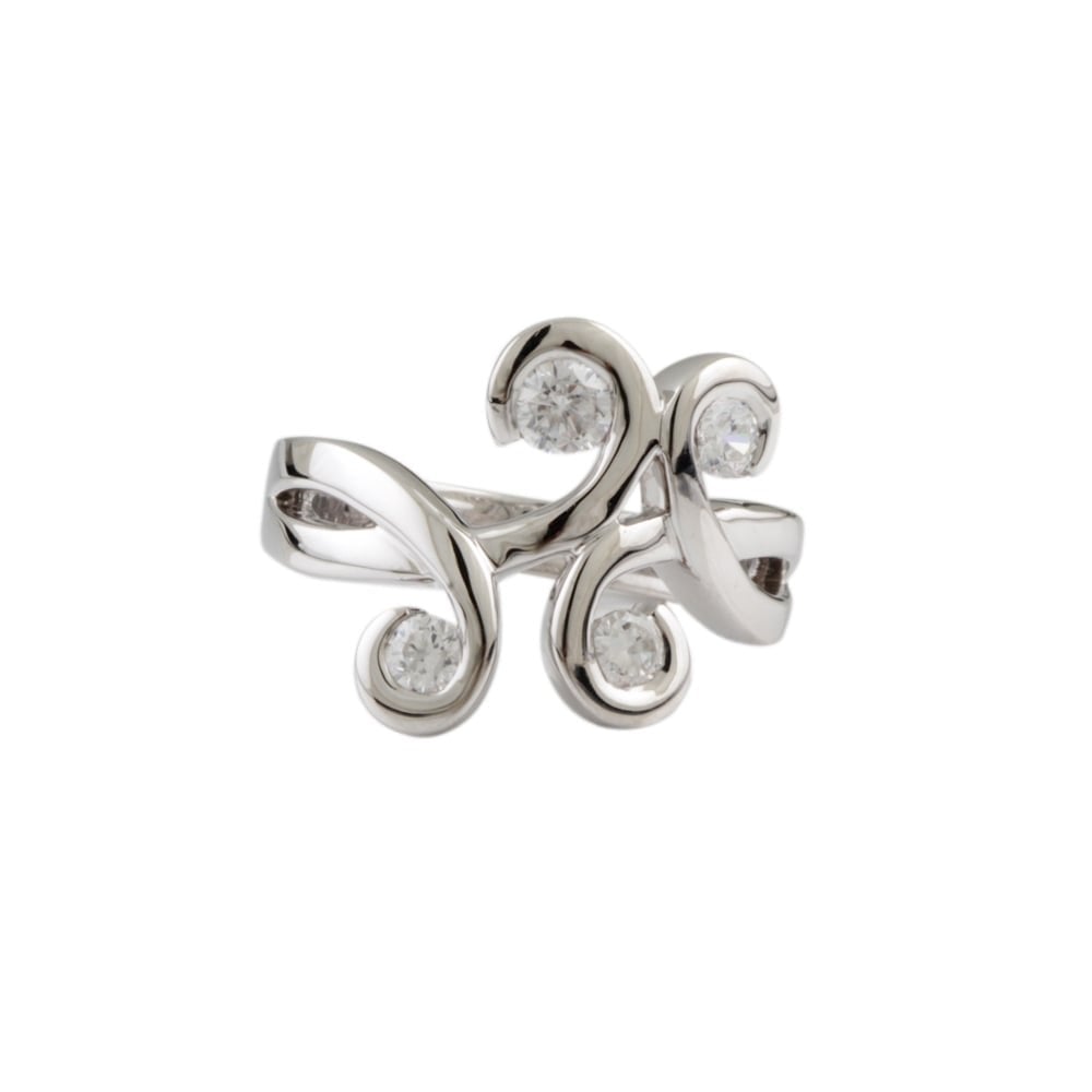 9ct White Gold 0.50ct Diamond Dress Ring