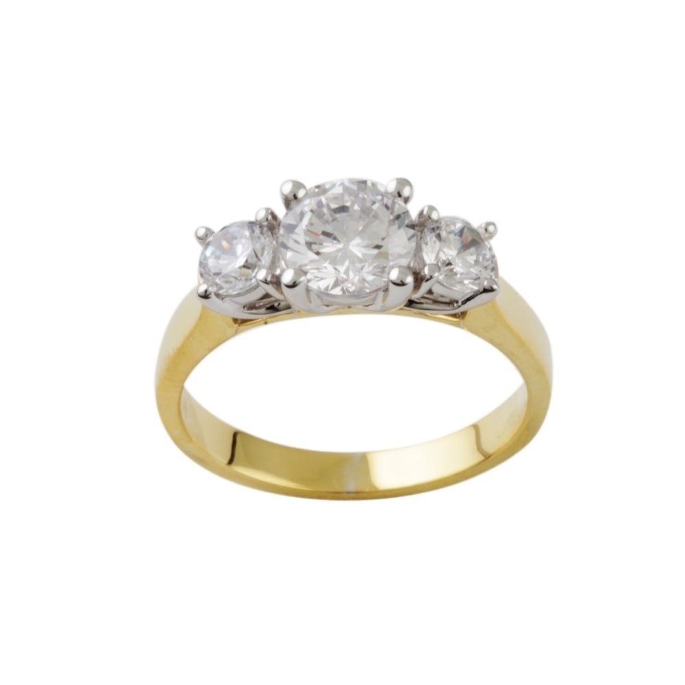 9ct Yellow Gold Three Stone Ring 0.50ct