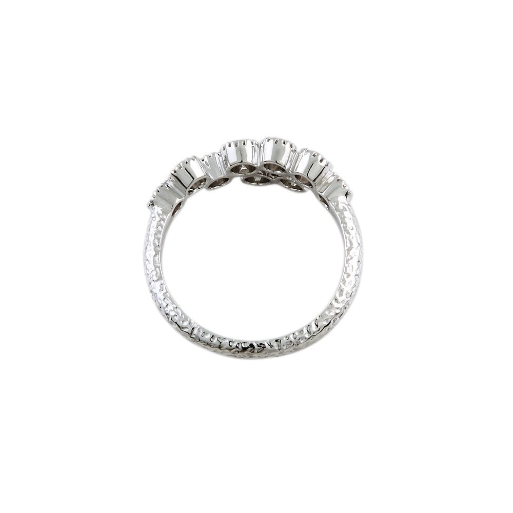 White Gold Nine Stone 0.62ct Round Brilliant Cut Diamond Bubble Ring