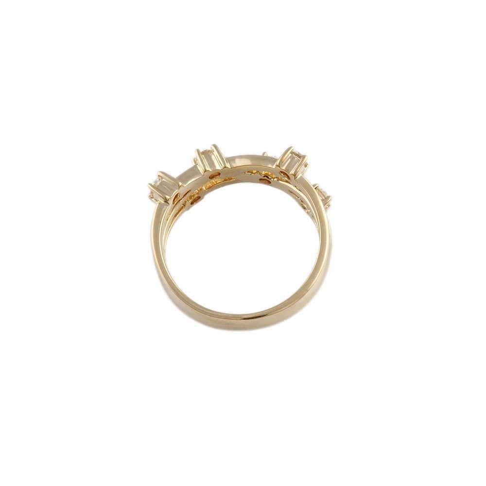 Yellow Gold Six Stone 0.45ct Round Brilliant Diamond Set Bubble Ring