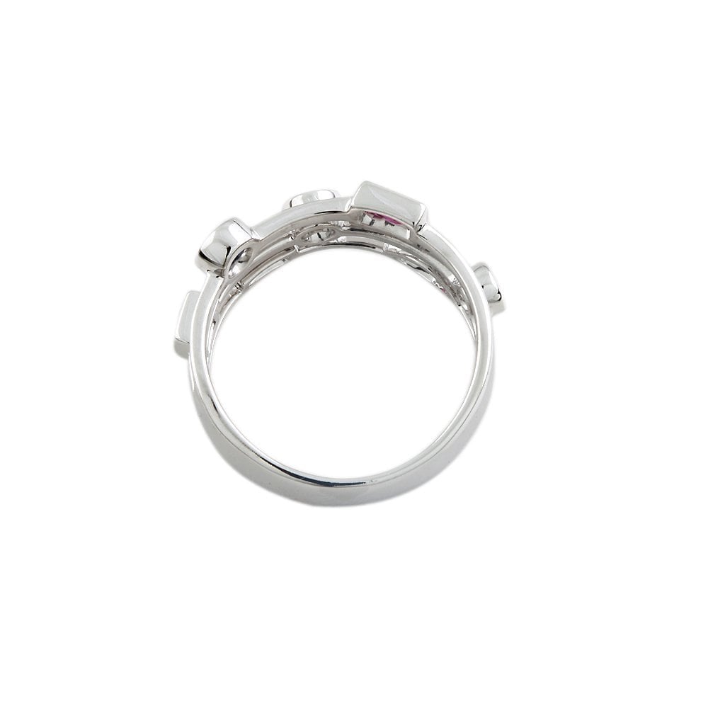 White Gold 0.92ct Multiple Stone Set Bubble Ring