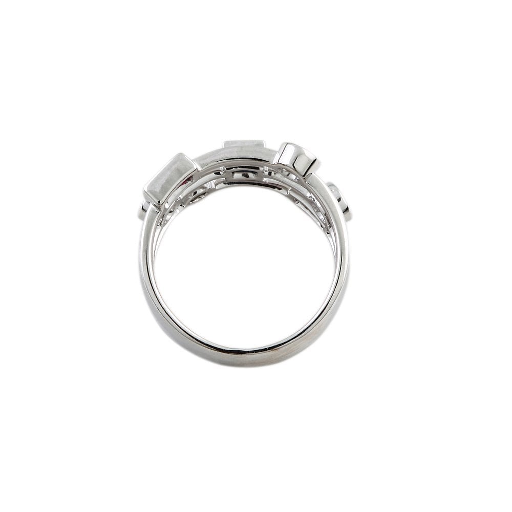 White Gold Multiple Stone Set Bubble Ring 1.26ct