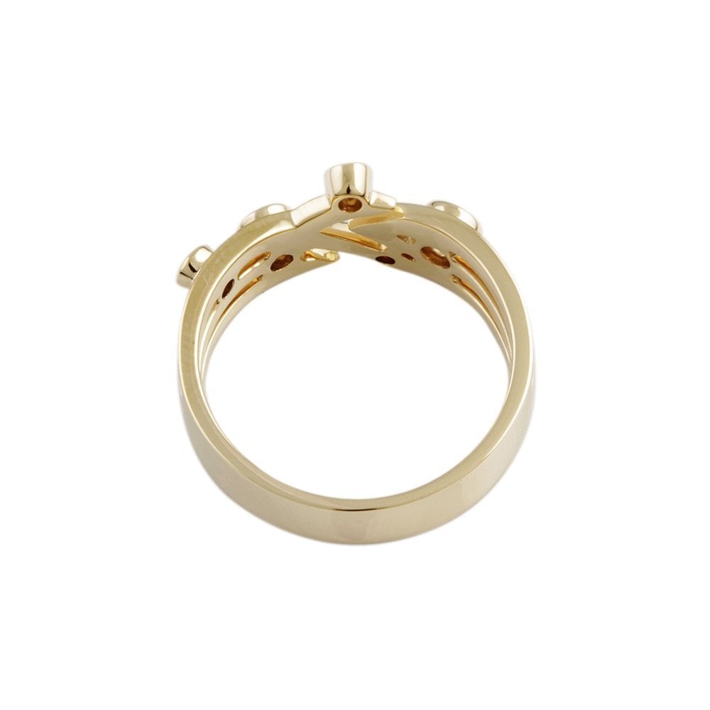 Yellow Gold Five Stone 0.31ct Round Brilliant Cut Diamond Bubble Ring