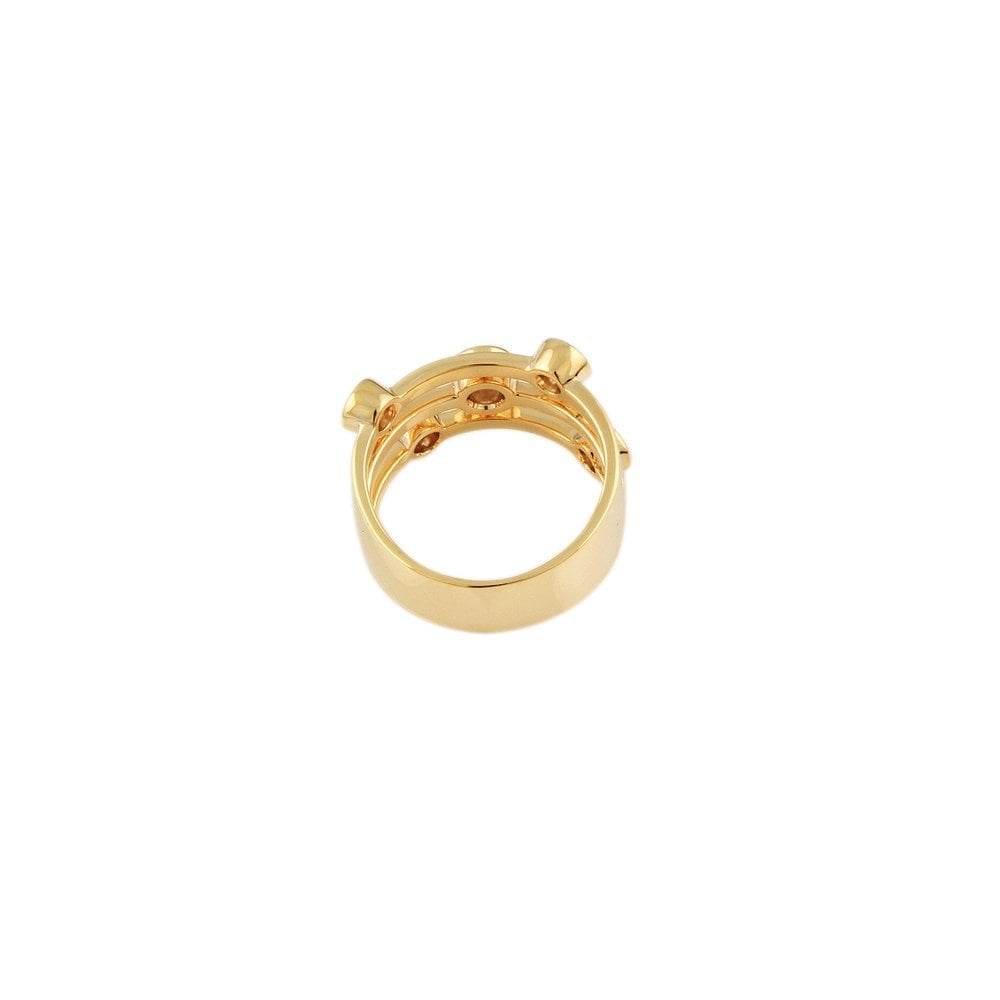 Yellow Gold Five Stone 0.60ct Round Brilliant Cut Diamond Bubble Ring