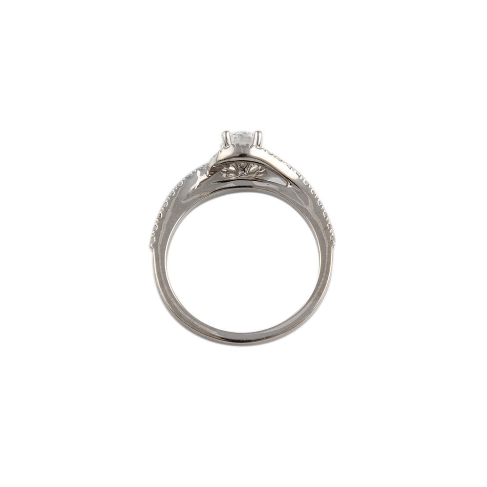 White Gold 0.58ct Micro Set Round Brilliant Diamond Ring