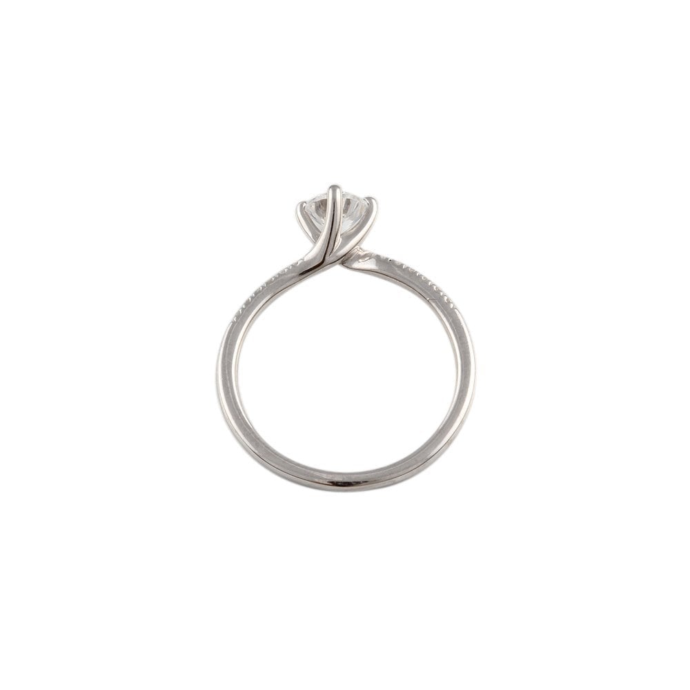 White Gold 0.56ct Micro Set Round Brilliant Diamond Ring