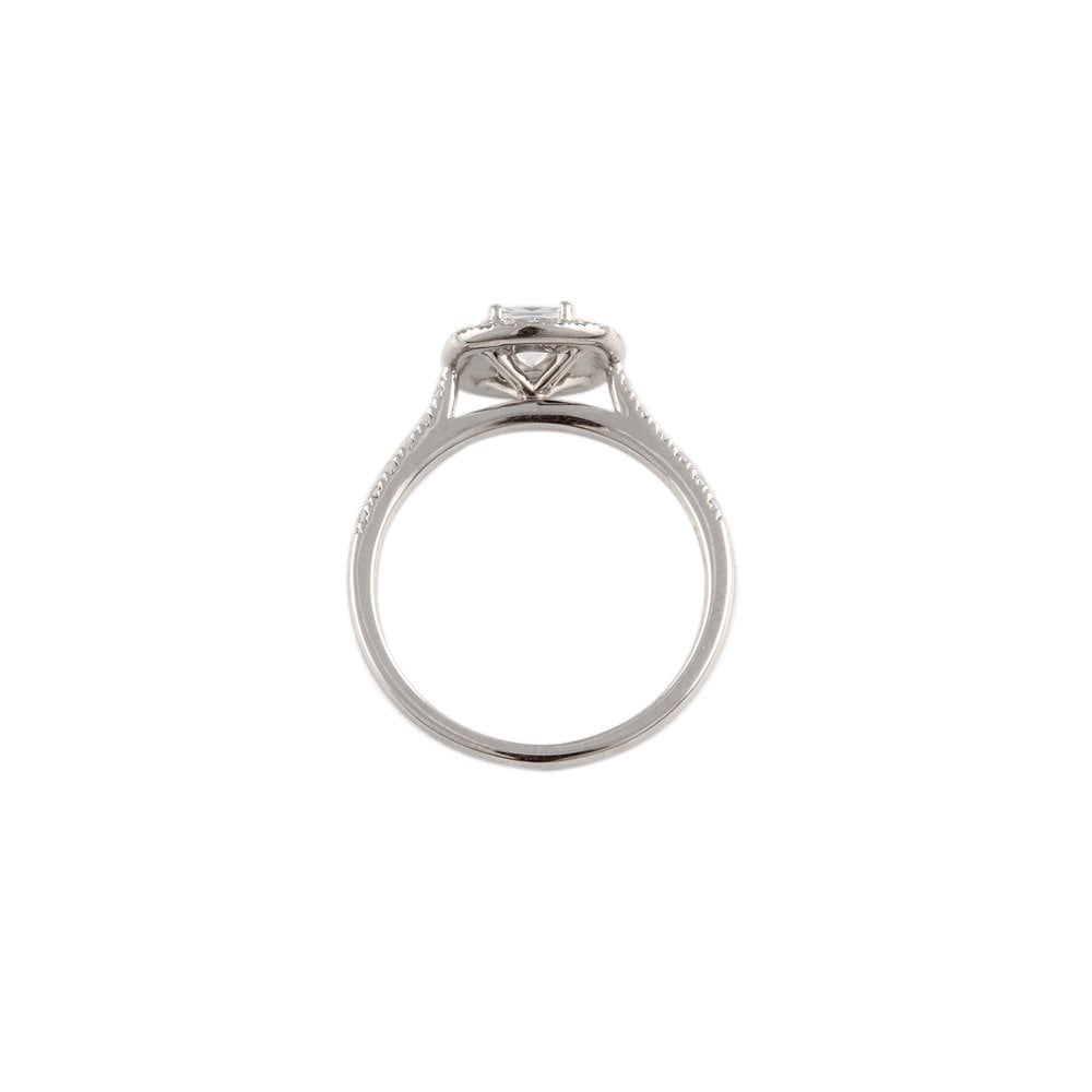 White Gold 0.81ct Micro Set Multiple Shaped Diamond Cluster Wed Fit Style Ring