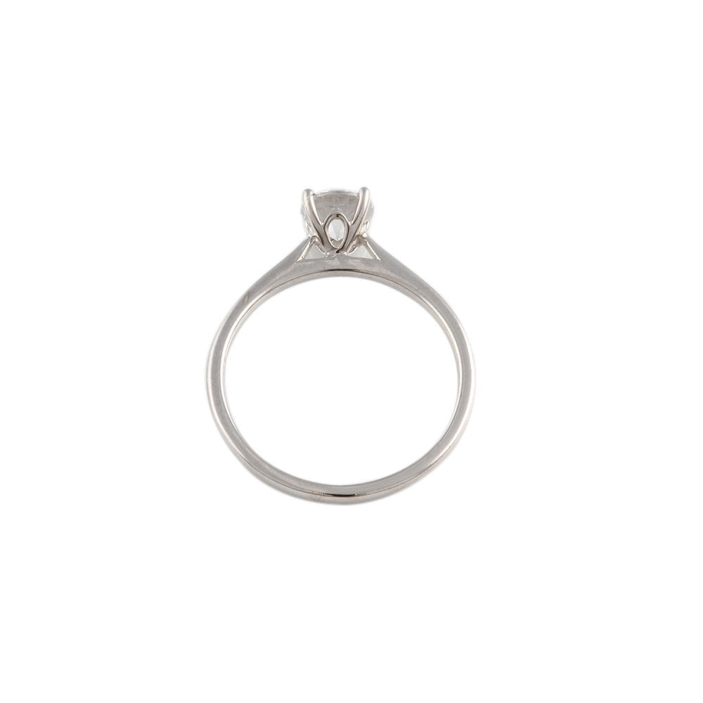 White Gold 0.50ct Round Brilliant Diamond Solitaire Wed Fit Style Ring