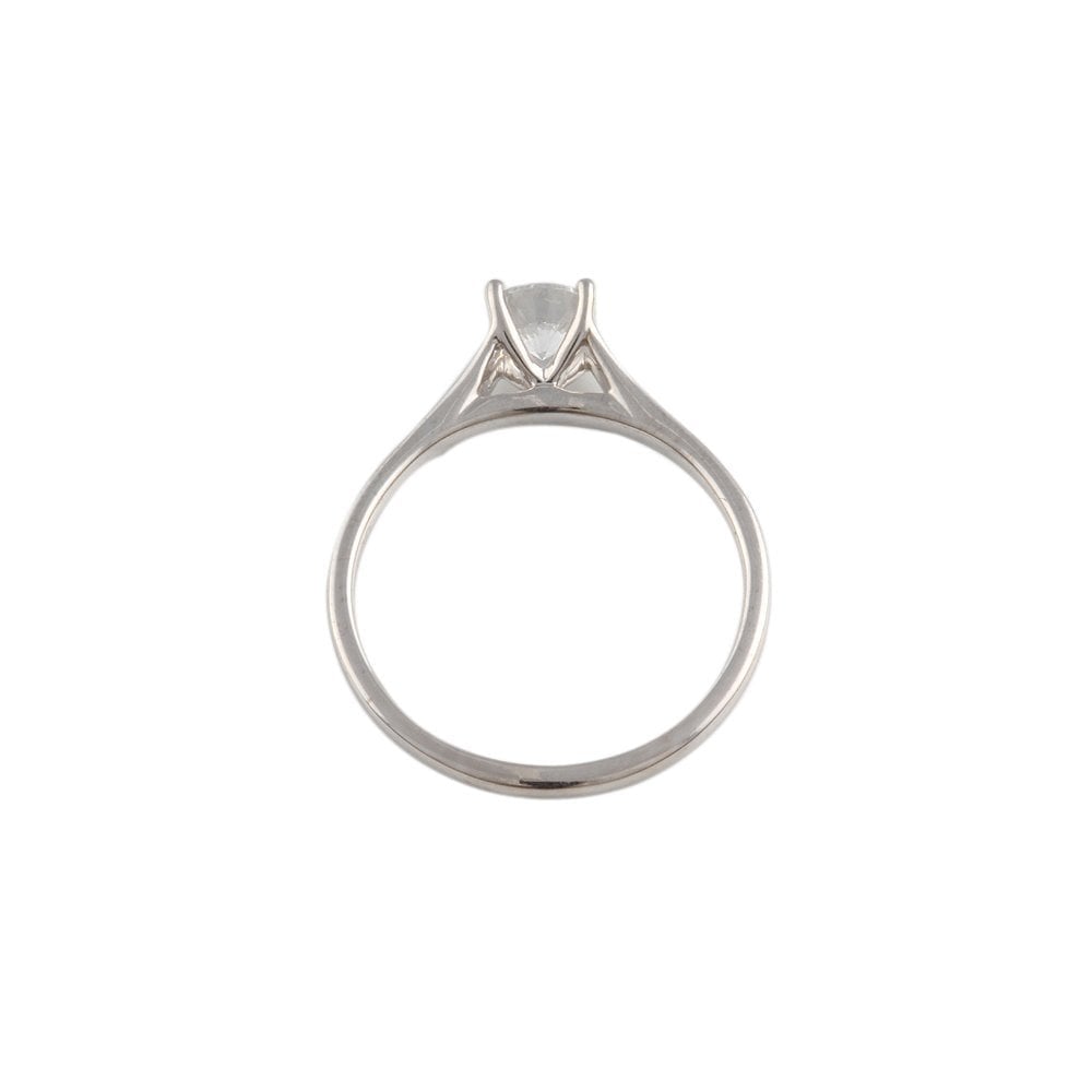 White Gold 0.50ct Round Brilliant Diamond Solitaire Wed Fit Style Ring