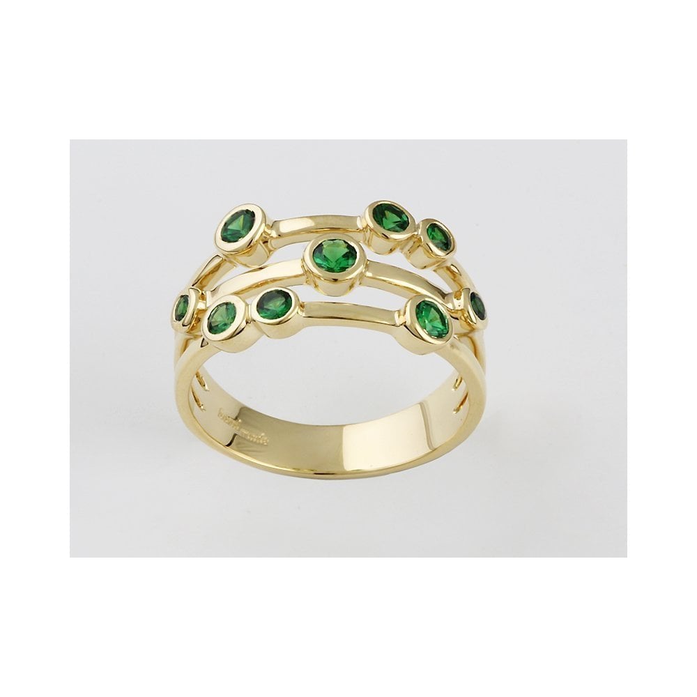 18ct Yellow Gold Tsavorite Bubble Ring 0.79ct