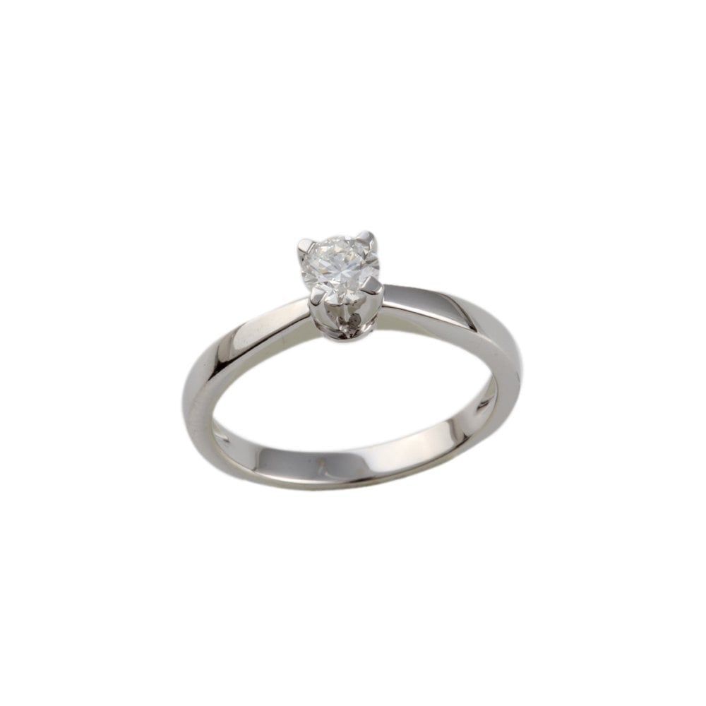 White Gold 0.33ct Round Brilliant Diamond Solitaire Ring