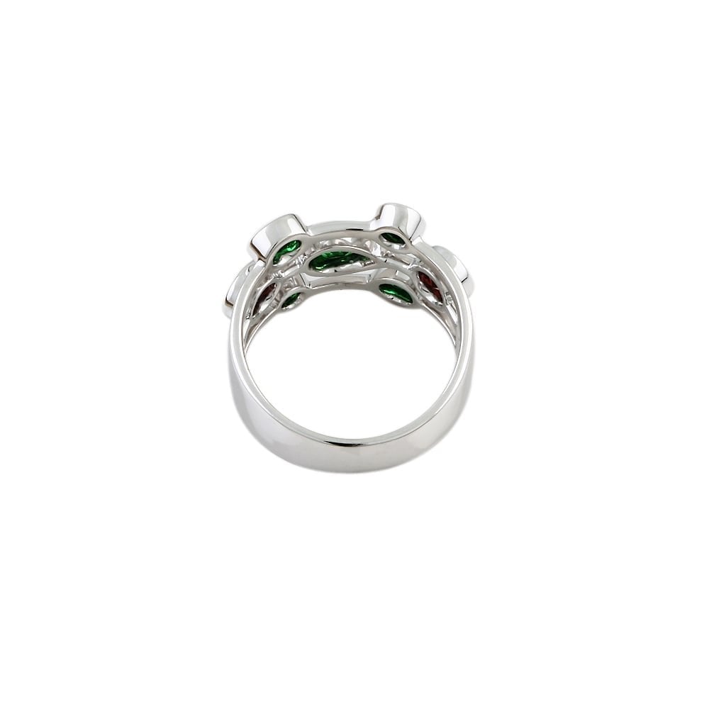 9ct White Gold Multi Stone Ring