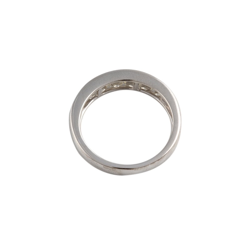White Gold 1.00ct Round Brilliant Diamond Seven Stone Half Eternity Ring