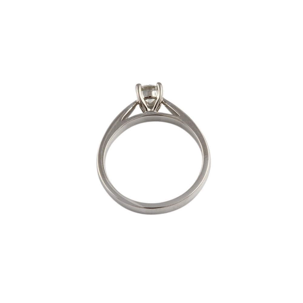 White Gold 0.40ct Round Diamond Solitaire Ring