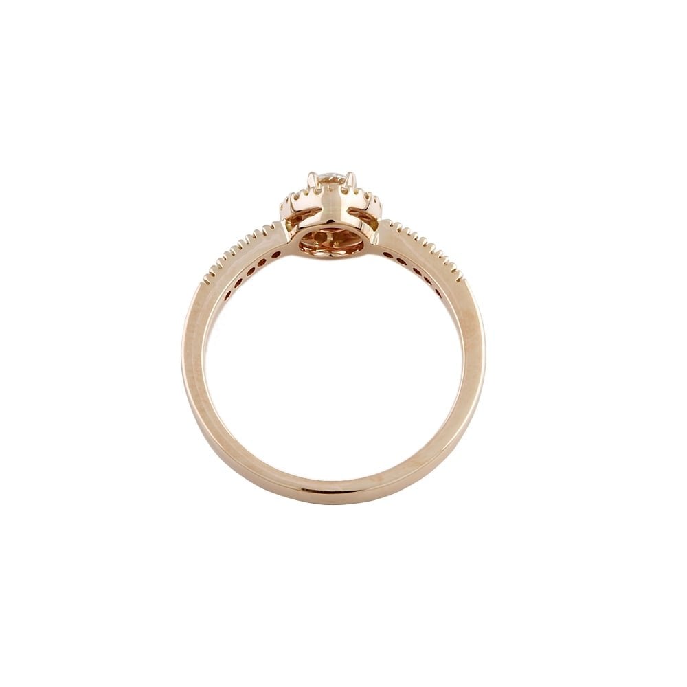 9ct Rose Gold Diamond Cluster Ring