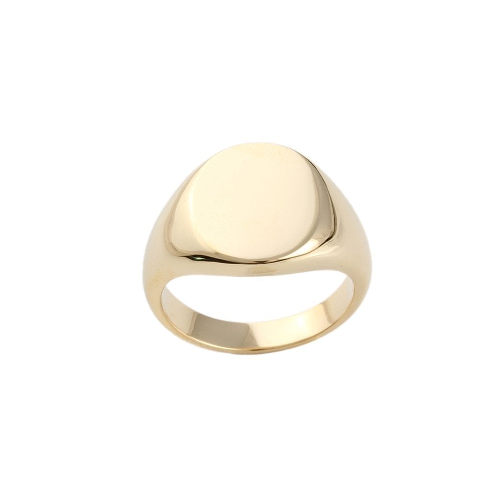 Yellow Gold Oval Head Signet Ring