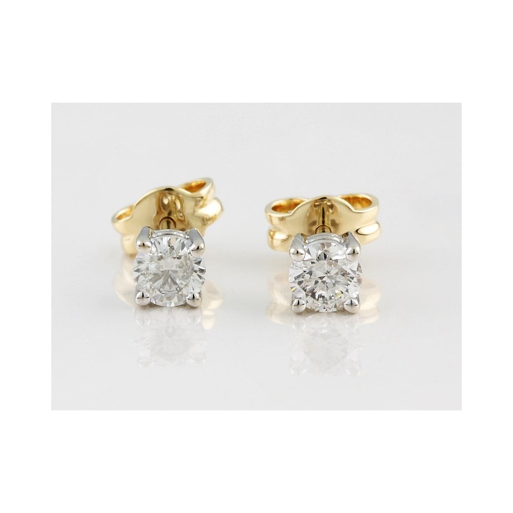 18ct yellow gold Solitaire Earrings  0.25ct
