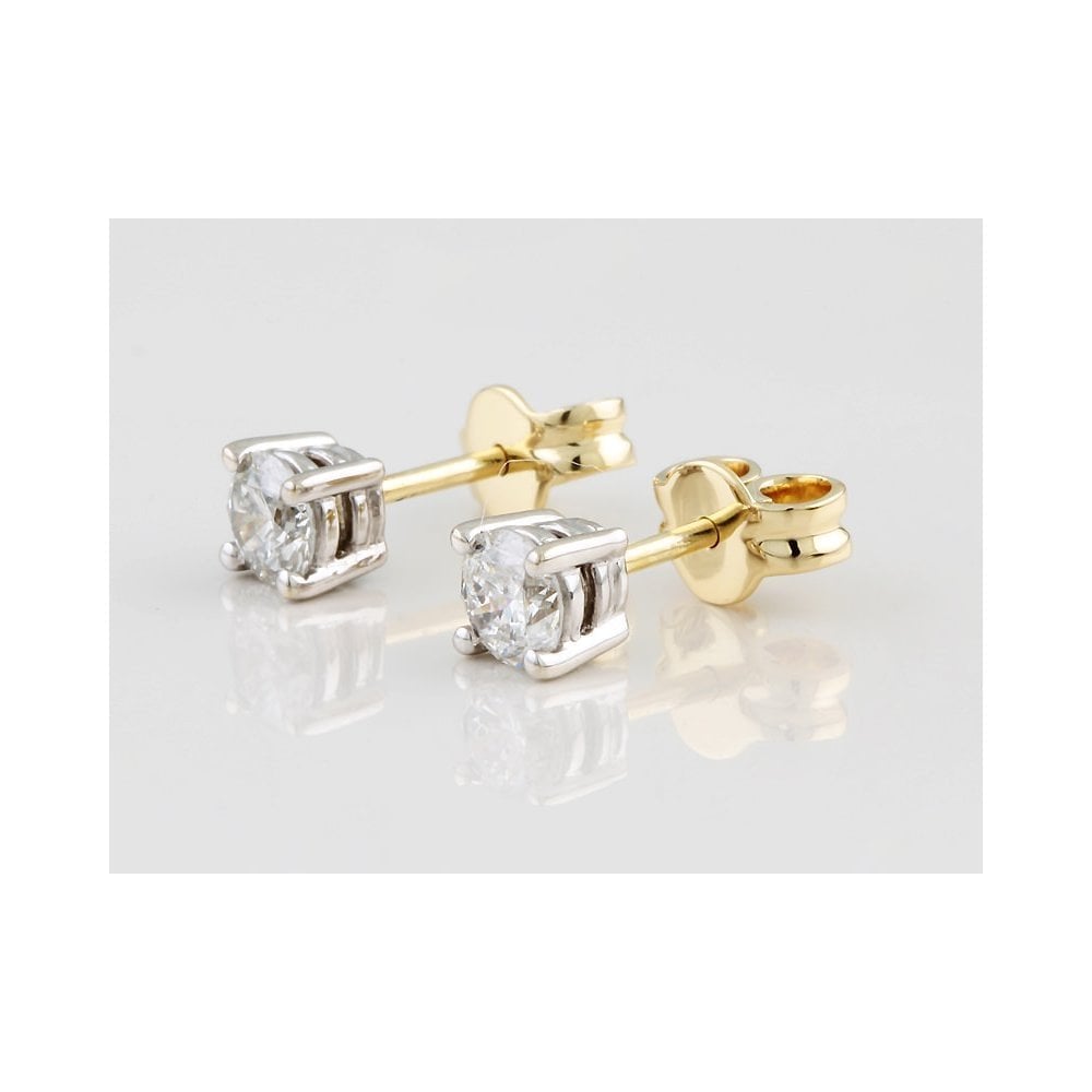 18ct yellow gold Solitaire Earrings  0.25ct