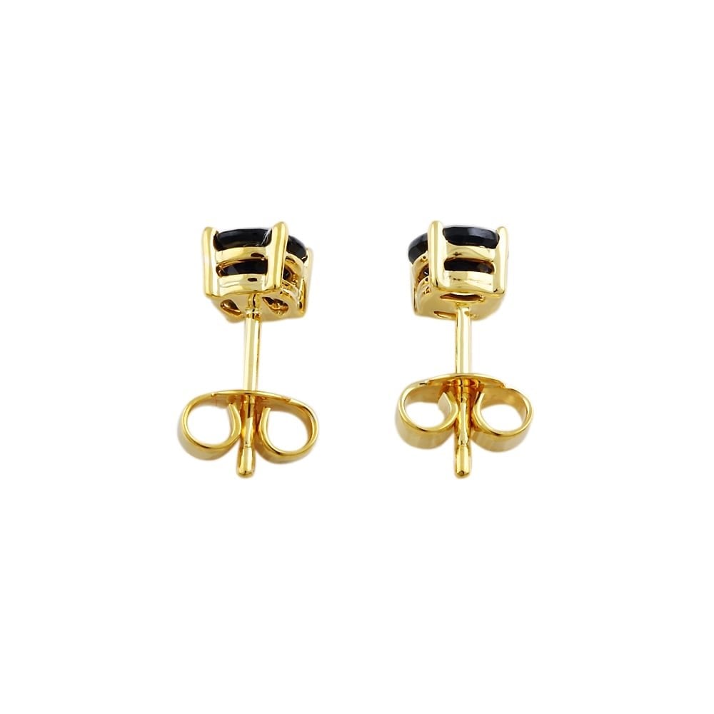 9ct Yellow Gold Blue Sapphire Stud Earring 1.71ct