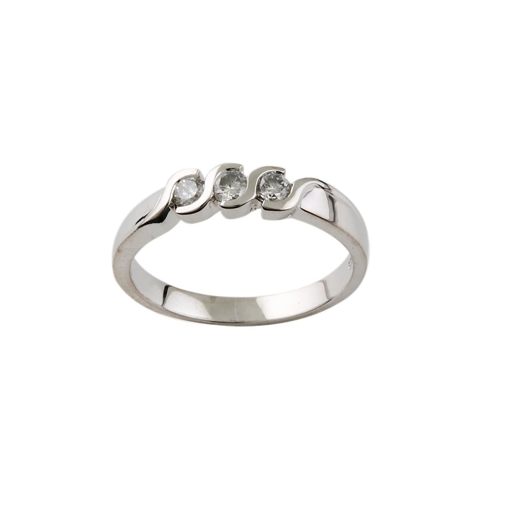 9ct White Gold Diamond Dress Ring 0.26ct
